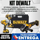 KIT DEWALT ORIGINAL: TALADRO INALÁMBRICO + PISTOLA DE IMPACTO + AMOLADORA DE ALTO IMPACTO  + 26 ACCESORIOS + 6 BATERIAS - CIERRE DE LA TIENDA - ENVÍO GRATIS