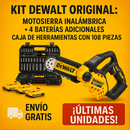 KIT DEWALT ORIGINAL:  MOTOSIERRA INALAMBRICA  + 4 BATERÍAS ADICIONALES + CAJA DE HERRAMIENTAS CON 108 PIEZAS PROMOCION CIERRE DE LA TIENDA - ENVÍO GRATIS
