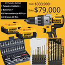Kit Taladro DeWalt + 2 Baterías + Kit Herramienta 46 Pcs + Kit Broca 20 Pcs Titanio - CONTRA ENTREGA + ENVÍO GRATIS