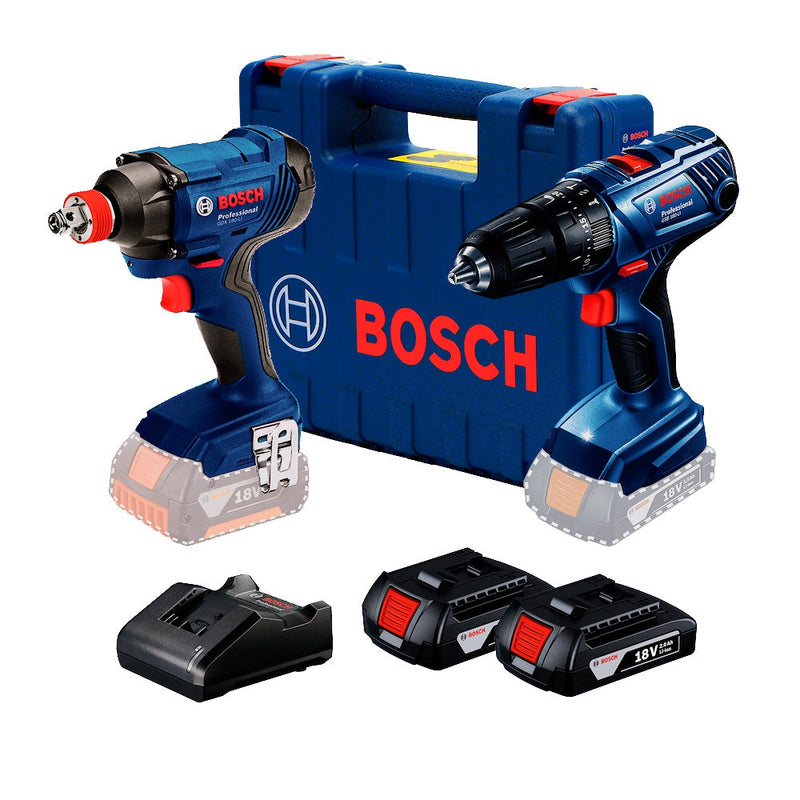 KIT BOSCH ORIGINAL: TALADRO INALÁMBRICO + PISTOLA DE IMPACTO + 26 ACCESORIOS + 2 BATERIAS - PROMOCION CIERRE DE LA TIENDA - ENVÍO GRATIS